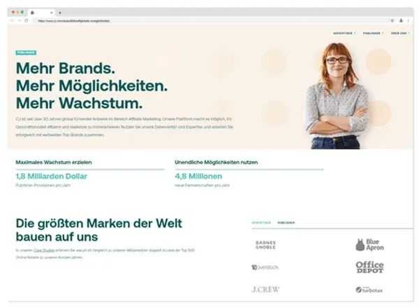 Advertiser Verzeichnis von CJ Affiliate