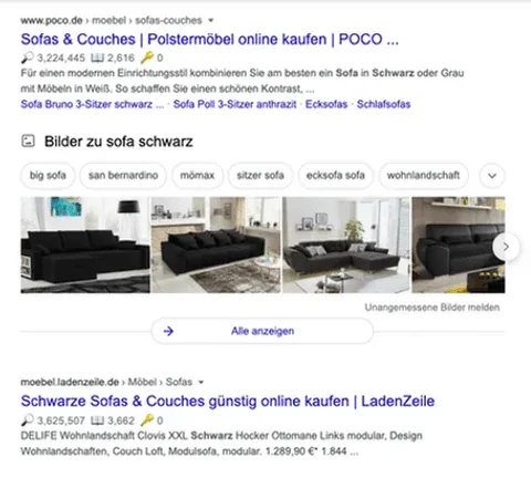 sofa schwarz