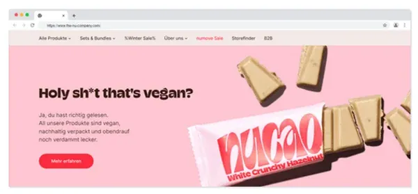 Startseite der the nu-company