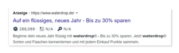Meta Beschreibung von Waterdrop