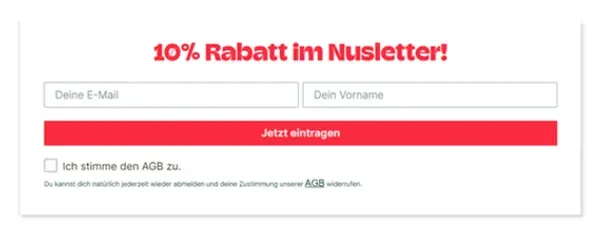 Anmeldung zum Newsletter von nucao