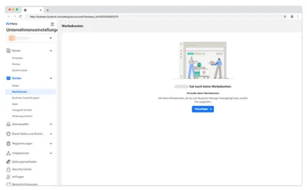 Unternehmenseinstellungen bei Facebook