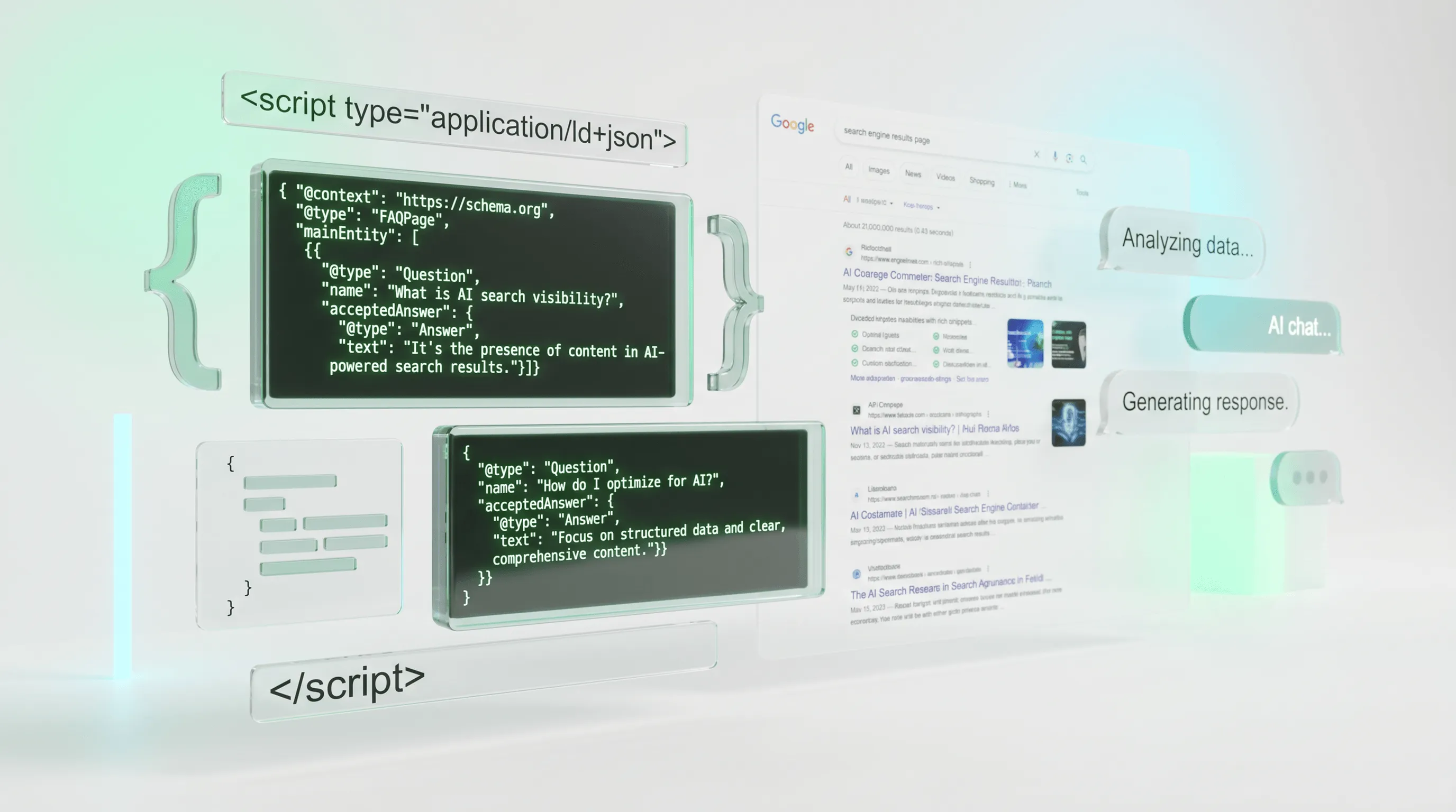 FAQ Schema Markup 2026: JSON-LD Structured Data Visualisierung mit Code-Blöcken und KI-Sichtbarkeit
