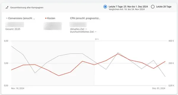Google Ads Leistungsübersicht
