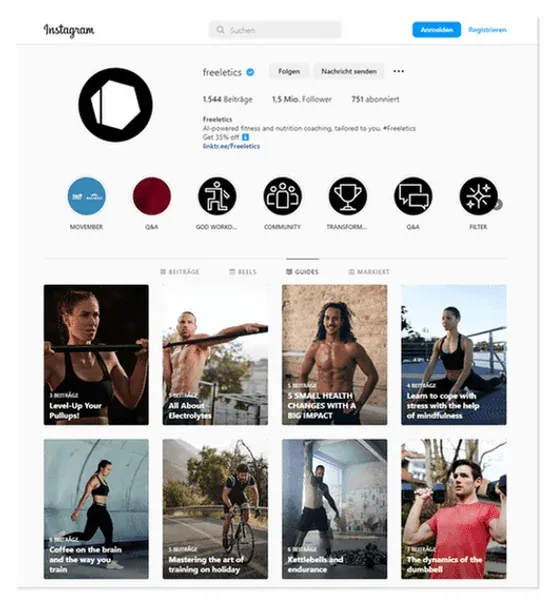 Instagram Feed von freeletics