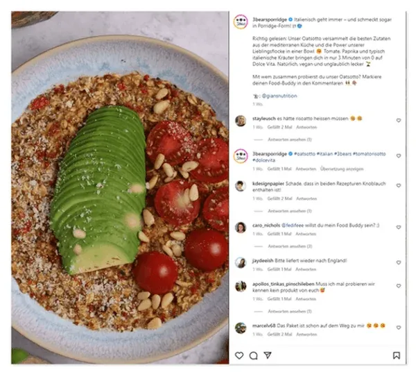 Instagram Post von 3Bears Porridge