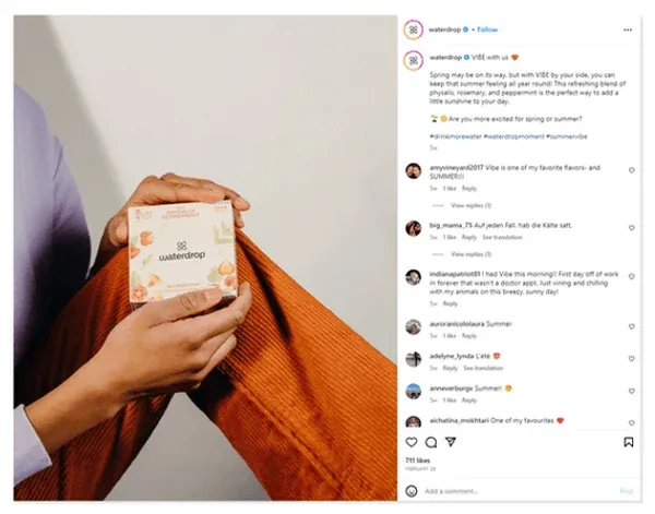 Instagram Post von Waterdrop