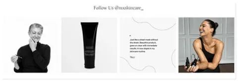Instagram Feed auf Shopify von MX Skincare