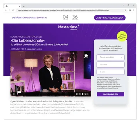 Kostenloses Webinar von Greator
