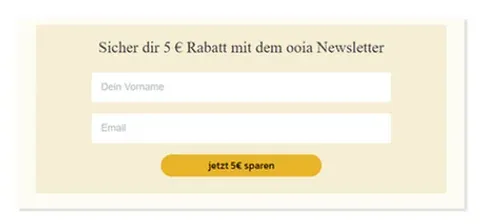 ooia Newsletter Anmeldung