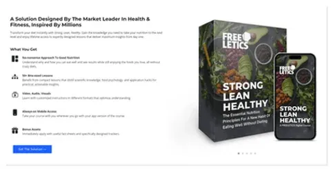 Landingpage von Freeletics