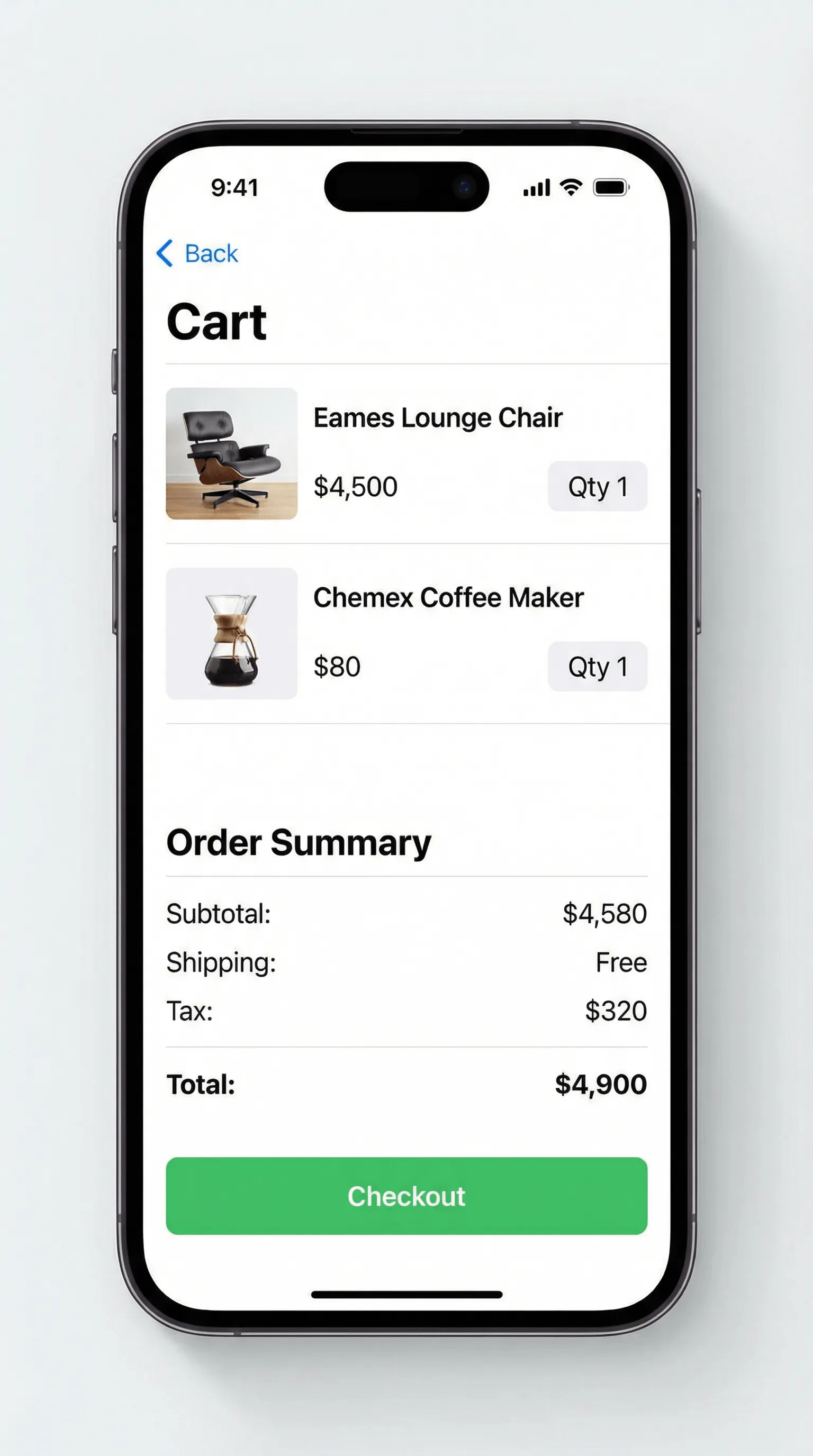 Warenkorb und Checkout