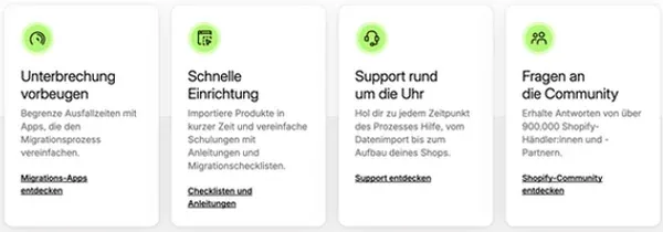 screenshot serviceleistungen shopify migration