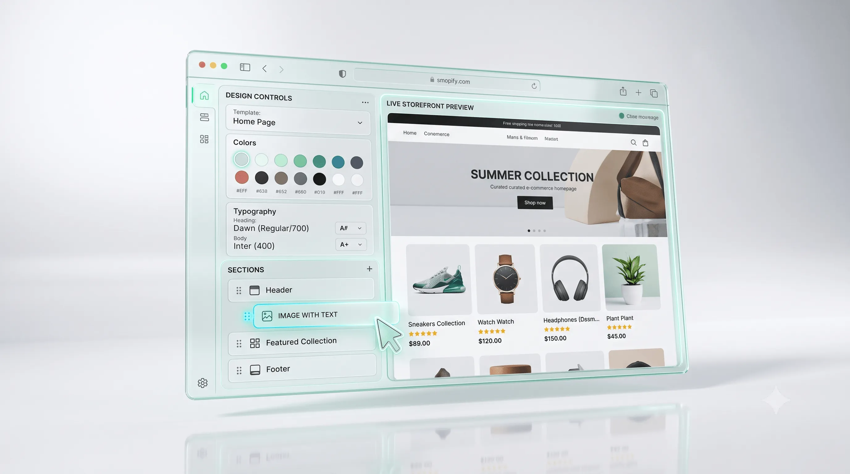 Shopify Theme anpassen: Theme-Editor mit Sections, Farben und Schriften für individuelles Shop-Design