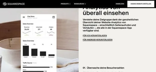 screenshot squarespace sales overview