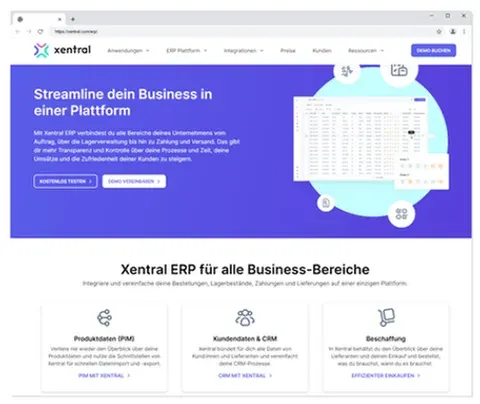ERP System von xentral