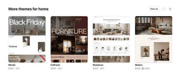 screenshot kategorie shopify