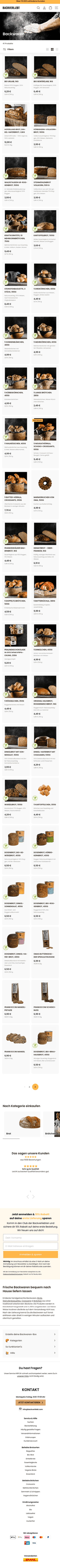 Backverliebt Produktübersicht