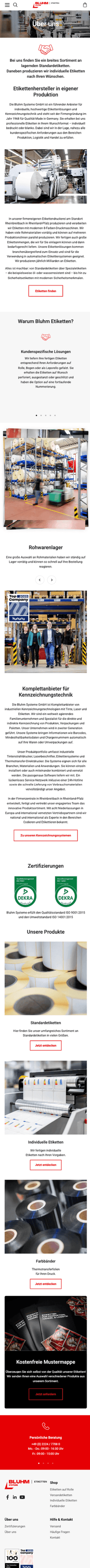 Bluhm Etiketten Unternehmen