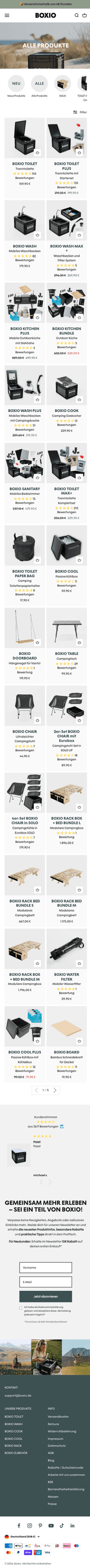 BOXIO Kategorieseite