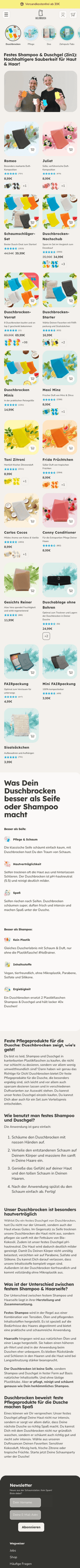 Duschbrocken Kategorieseite