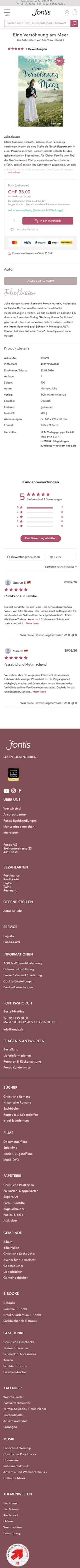 Fontis Produktdetailseite
