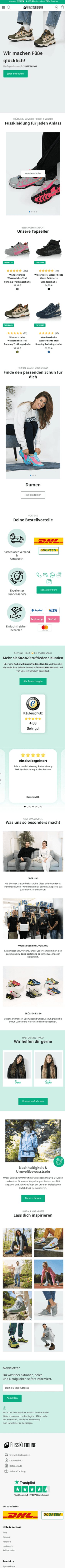 Fusskleidung Startseite