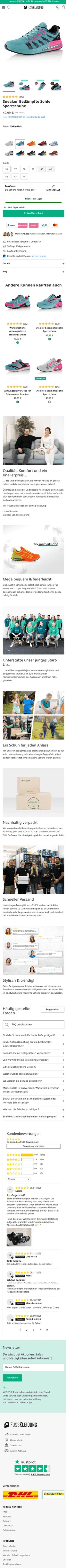 Fusskleidung Produktdetailseite