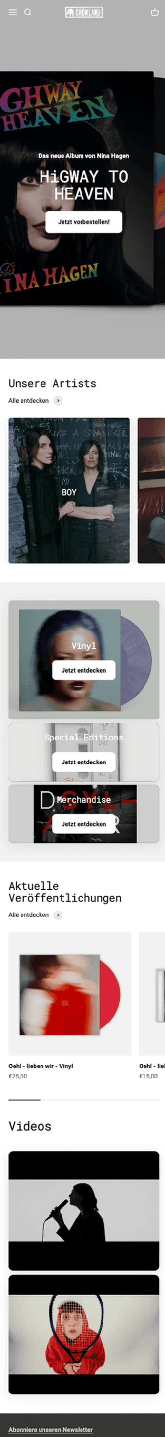 Grönland Records Startseite