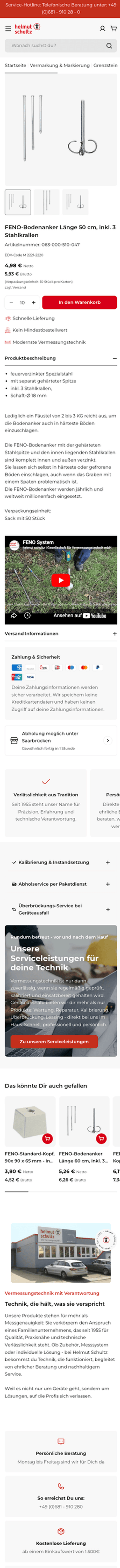 Helmut Schultz Produktdetailseite