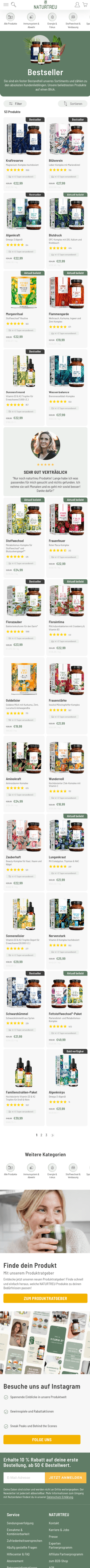 Naturtreu Kategorieseite