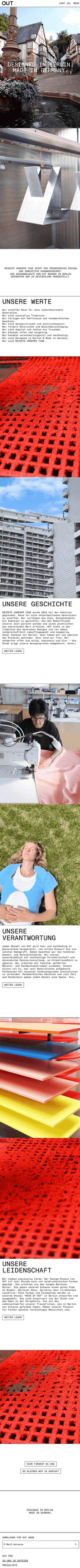 OUT Objekte unserer Tage Über uns