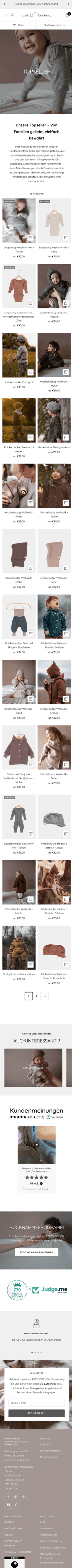 PETIT COCHON Kategorieseite