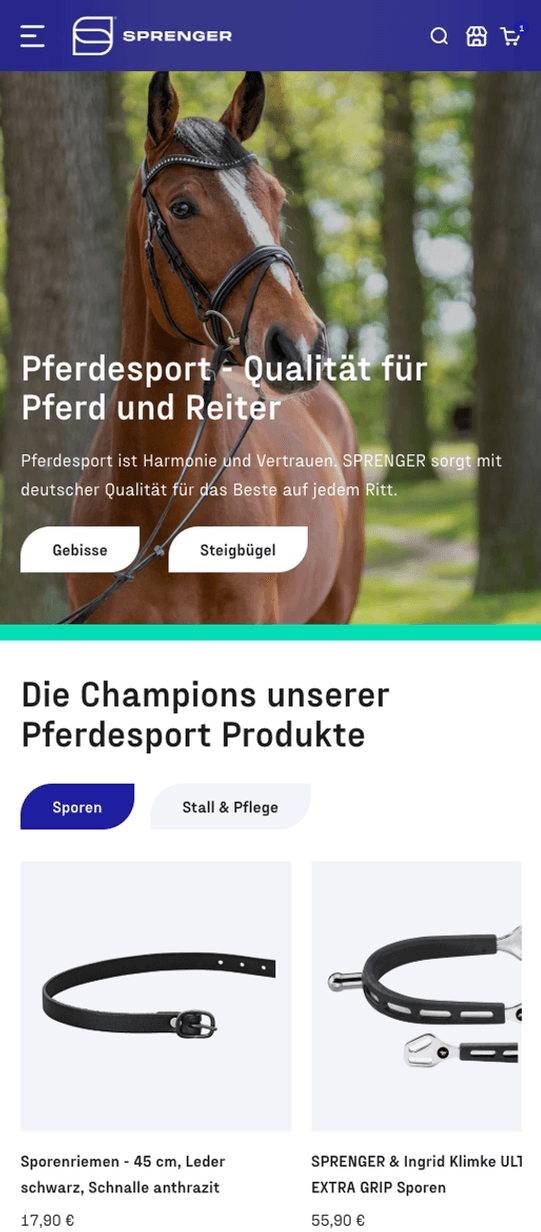 Sprenger Kategorieseite