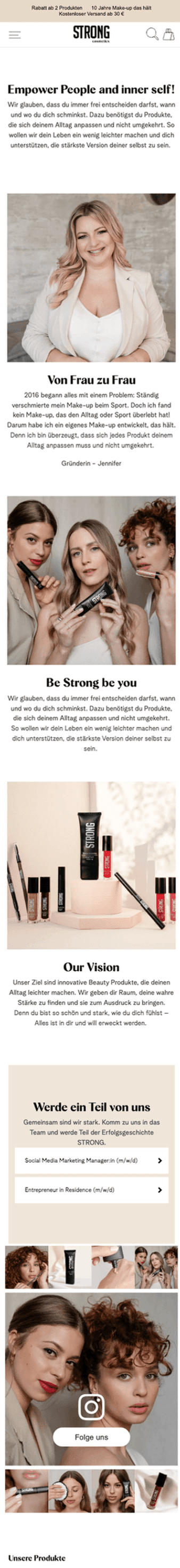 STRONG Cosmetics Über die Marke