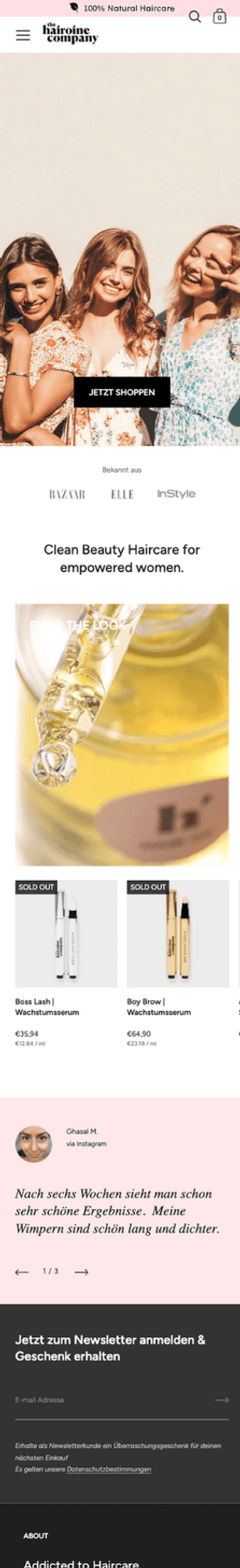 The Hairoine Company Startseite