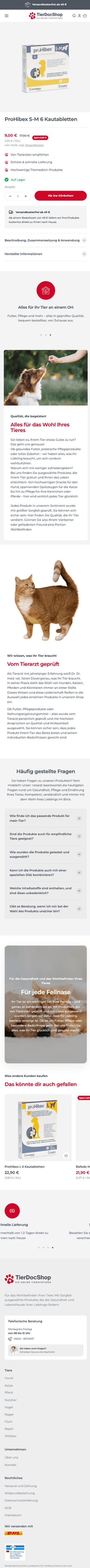 Tierdocshop Produktdetailseite