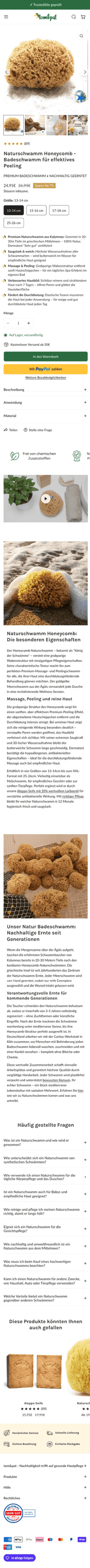 tom&pat Produktdetailseite