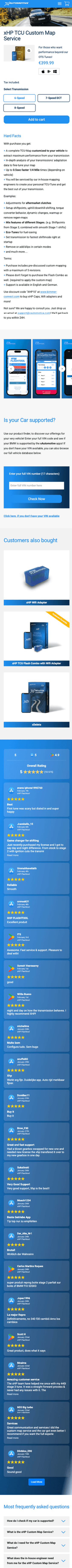 xAutomotive Produktdetailseite