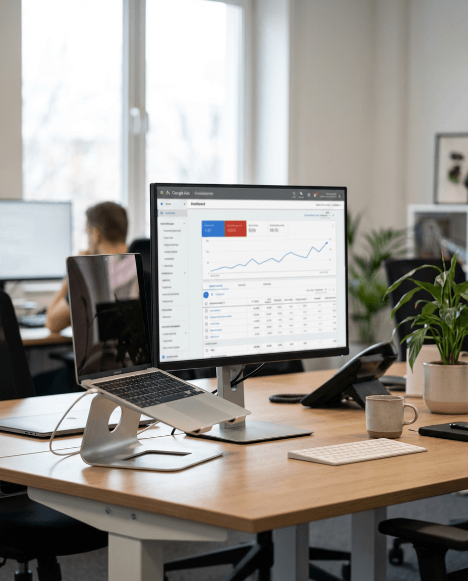 Google Ads Kampagnen-Dashboard mit Performance-Daten